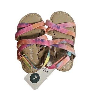 Tye Dye Strappy Sandals Little Girls Size 7